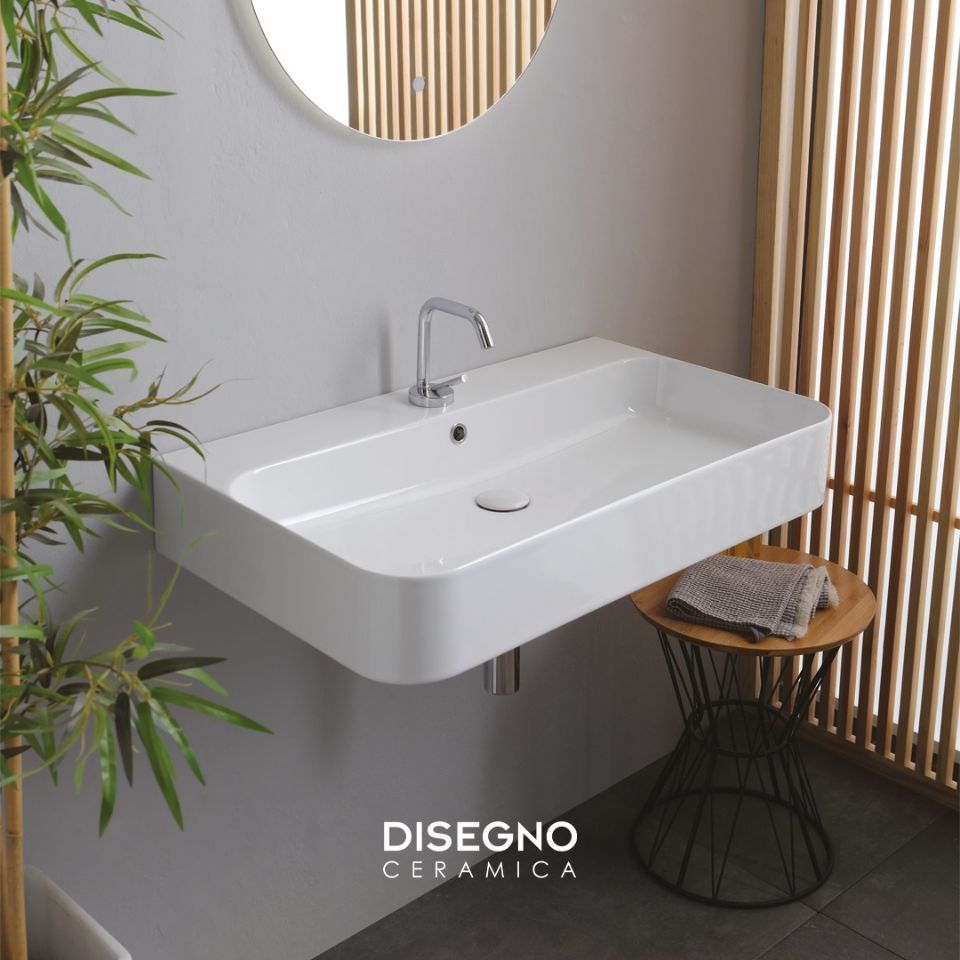 White washbasin Disegno Ceramica