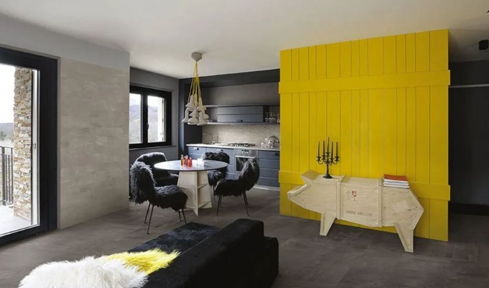 Emilgroup ceramics with yellow wall tiles