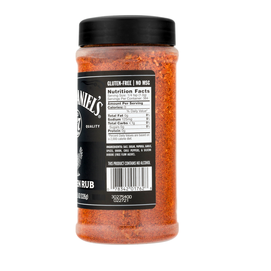Jack Daniel’s® Chicken Rub right side of Bottle