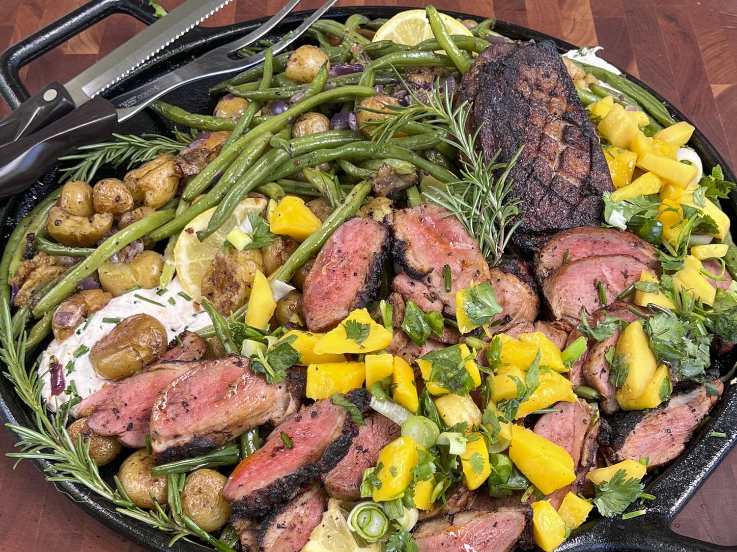 Cherry Smoked Duck Breasts a la Plancha
