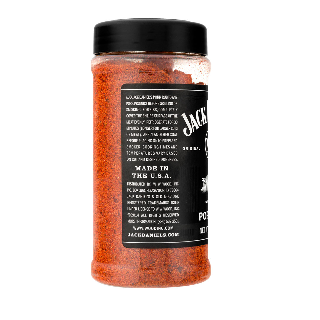 Jack Daniel’s® Pork Rub left side of Bottle