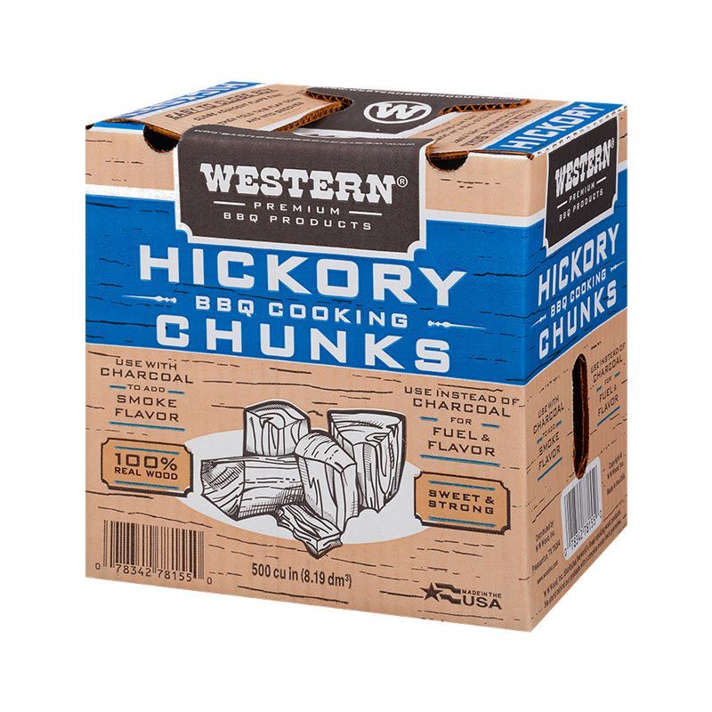 Box of Western Hickory BBQ Cooking Chunks