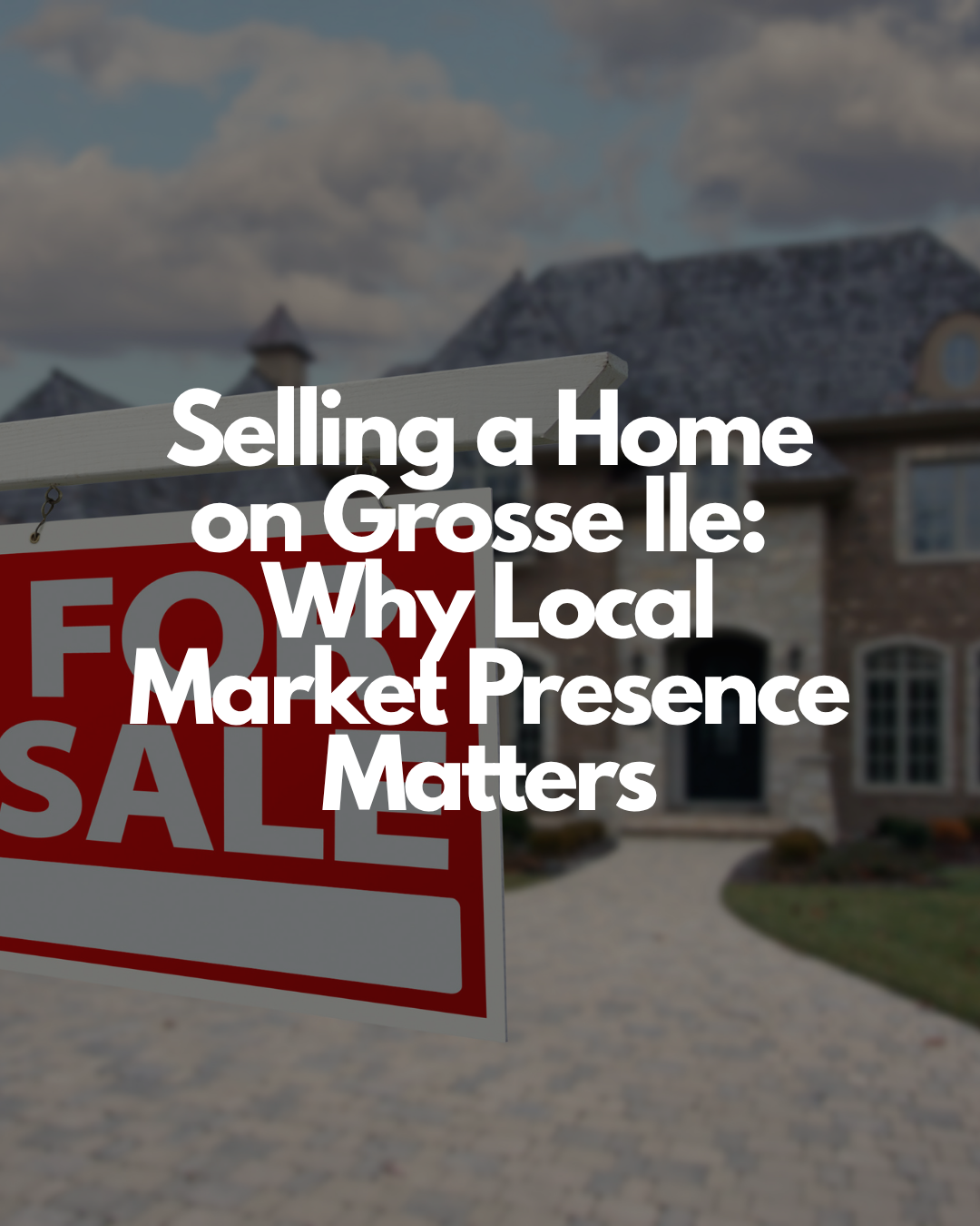 House in background with for sale sign. Article title  in forront.