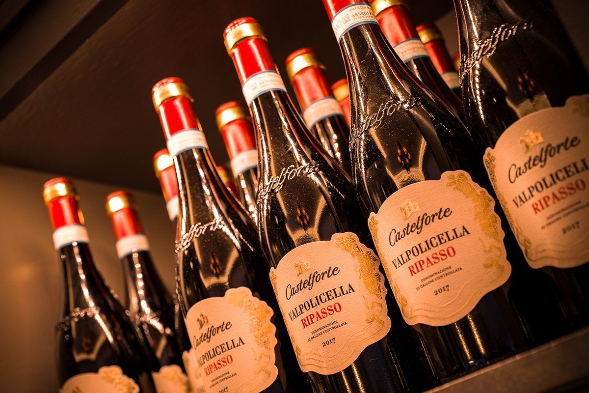 A close up of bottles in the bar of The Fox and Willow