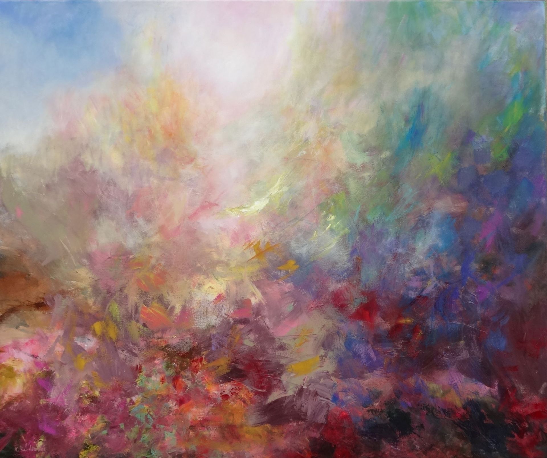 To Catch A Dream painting of an abstract dreamy nature 
acrylic on canvas 120 x 150cm