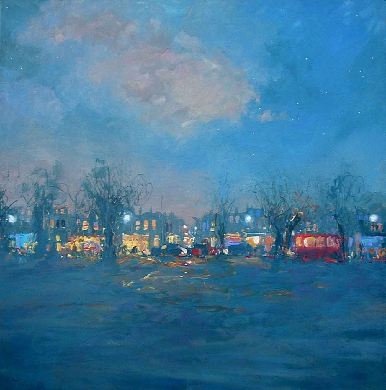 Belleview Road — London street scene painting by Mariusz Kaldowski.