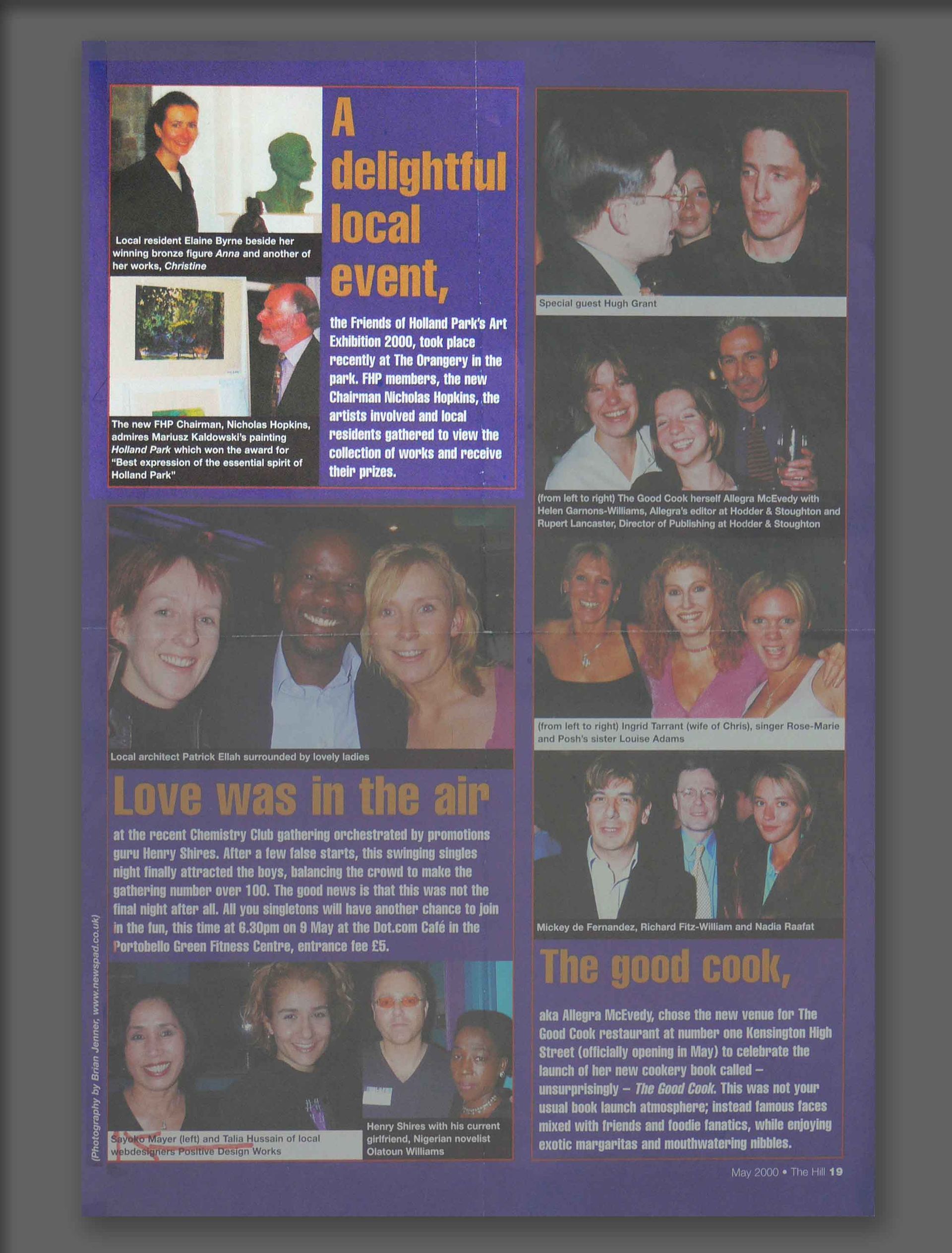 Press article in The Hill Magazine about Mariusz Kaldowski willing Holland Park Award (2000)