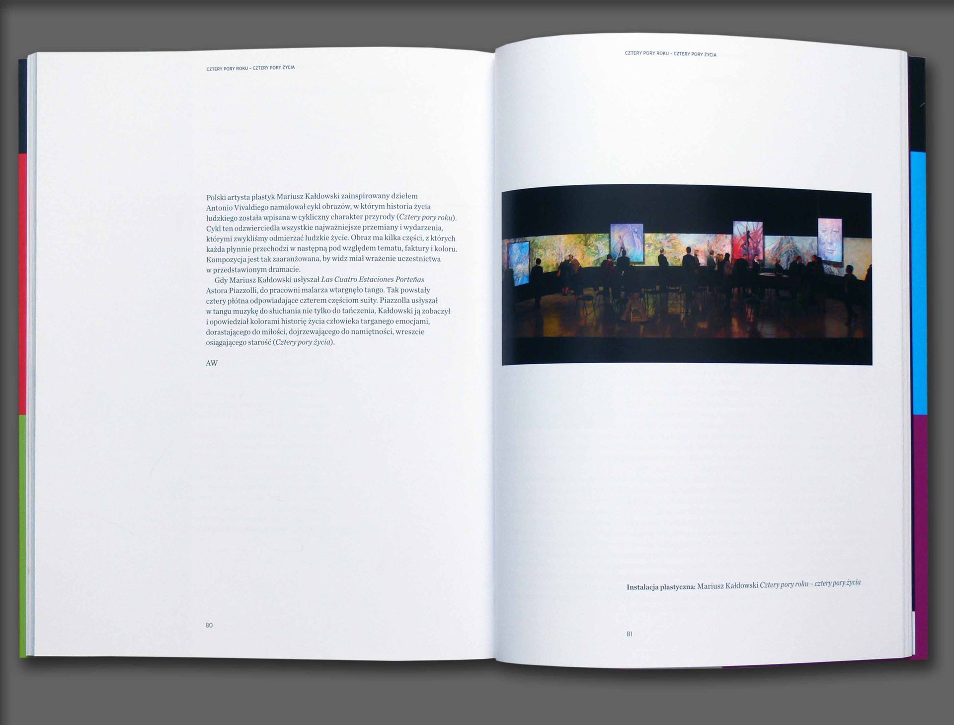 An article in the catalogue Tansman Festival about Mariusz Kaldowski painting 'Four Seasons, Four Stages of Life' (2010)