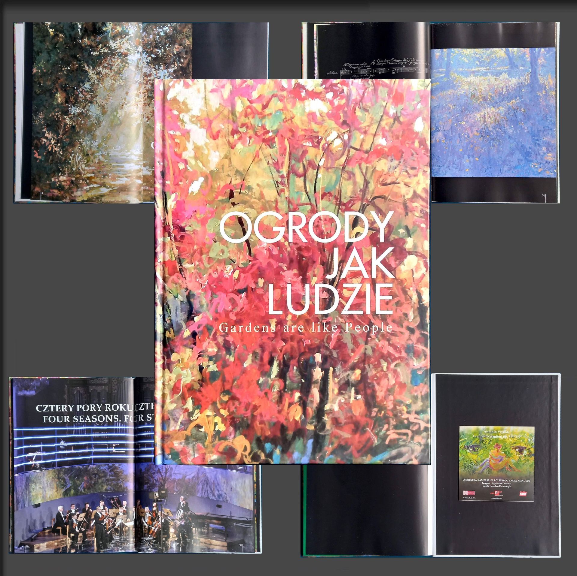 Mariusz's album 'Gardens are like People'. Includes a CD with Vivaldi's music.