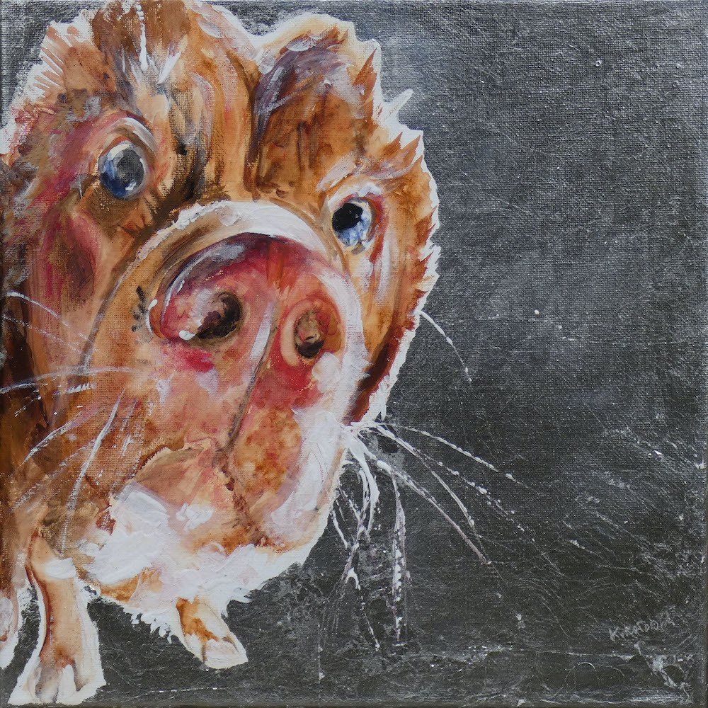 Painting of a dog by Kasia Kaldowski