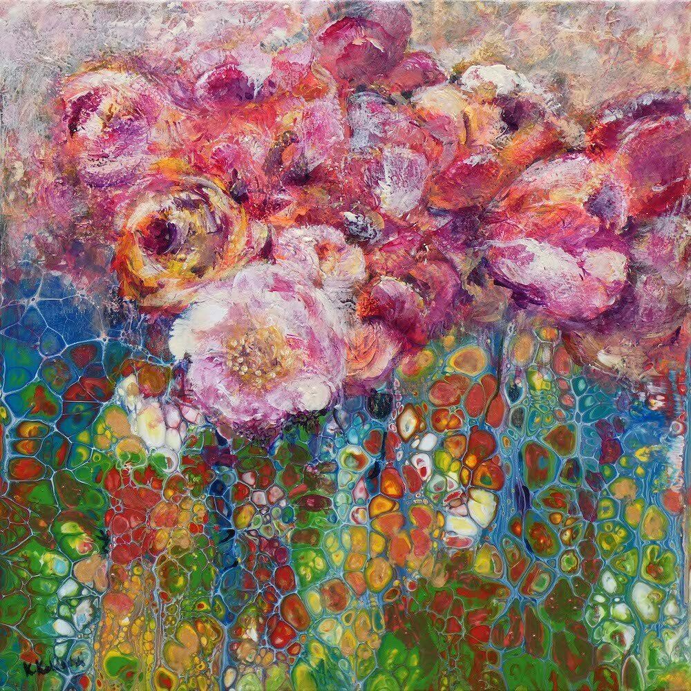 Wien Garten painting 
acrylic on canvas 60 x 60cm