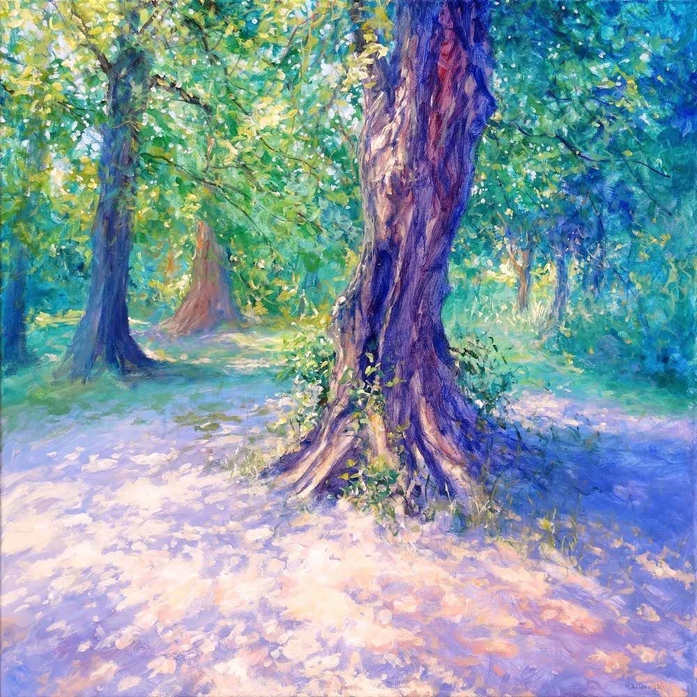Nymans 2024 acrylic painting by Mariusz Kaldowski, inspired by National Trust gardens
