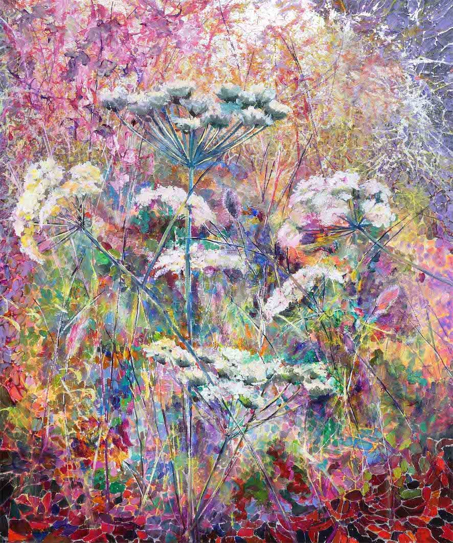 Kaleidoscope  painting of wild flowers 
acrylic on canvas 120 x 100cm