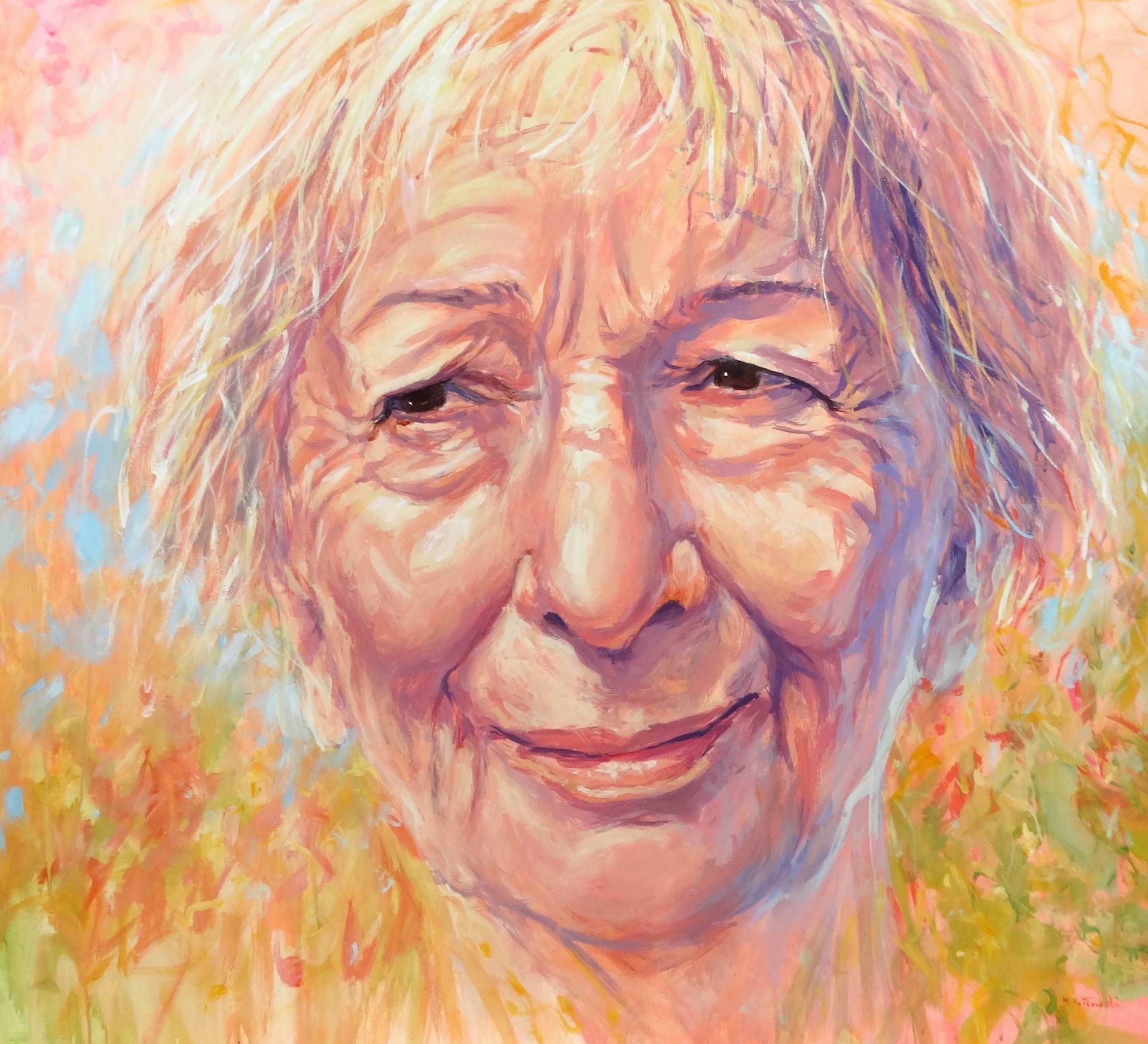Portrait of Wislawa Szymborska by Mariusz Kaldowski
acrylic on canvas 100 x 110cm