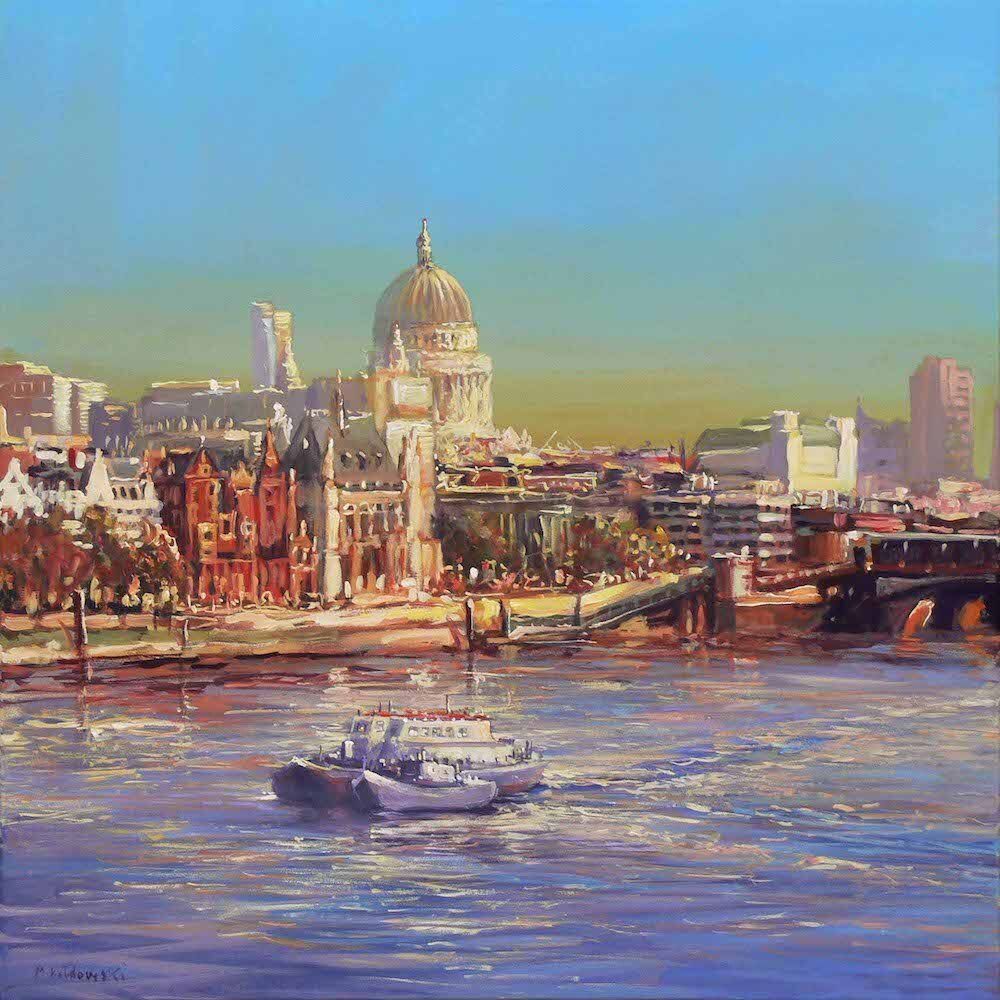 St Paul’s View from the Thames — cityscape by Mariusz Kaldowski, capturing London skyline with river in foreground.