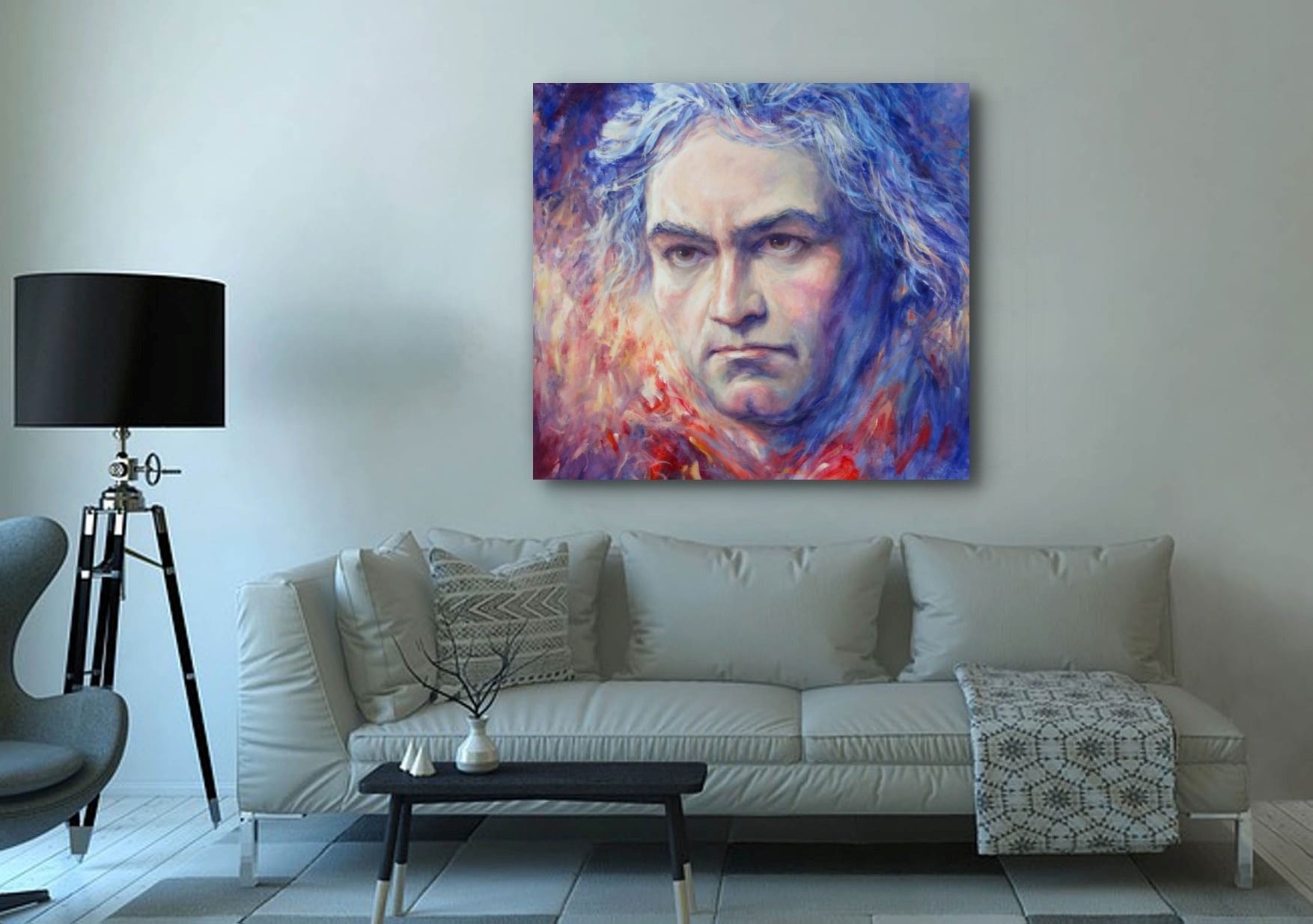 potrait of Ludvig van Beethoven in situ