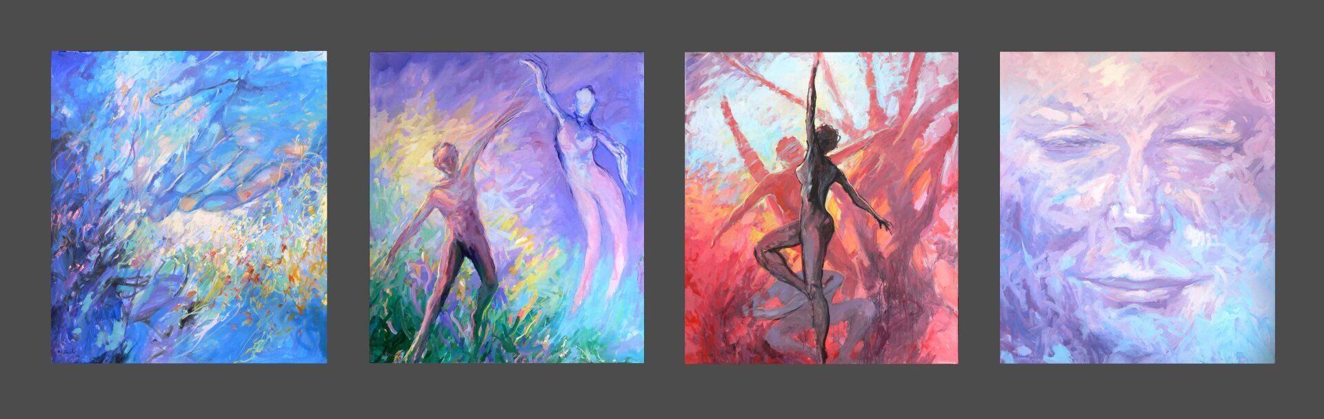 Astor Piazzolla's Four Seasons painting by Mariusz Kaldowski - translating musical score into colour and abstract form.