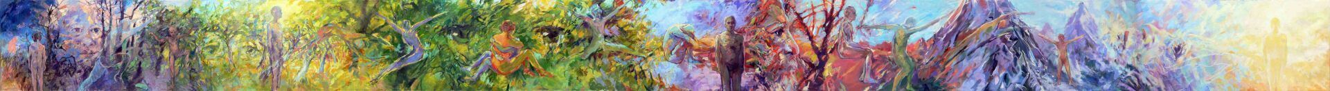 Four Seasons – Four Stages of Life, acrylic on canvas by Mariusz Kaldowski, celebrating 300th anniversary of Vivaldi