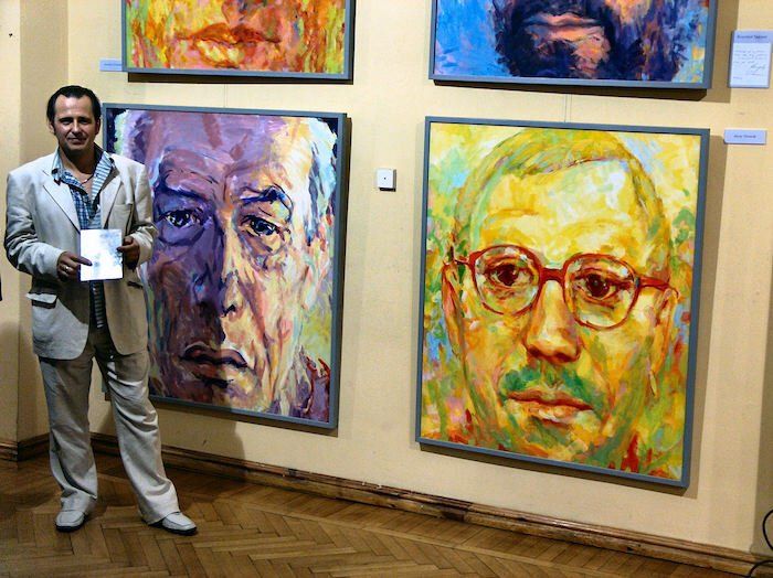 Mariusz Kaldowski exhibition of his portraits of prominent Polish figures
