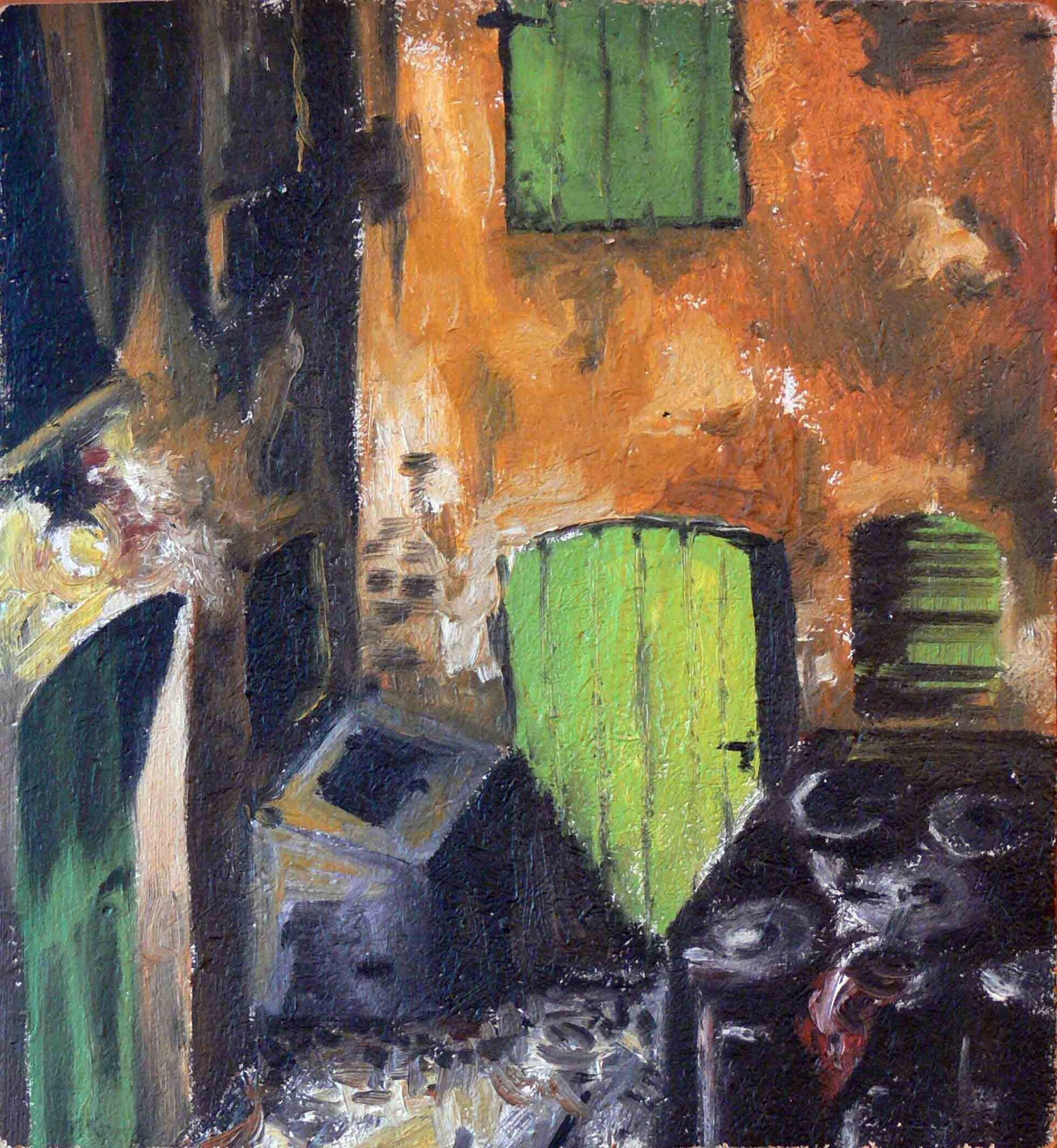 Archive symbolic composition of a back yard by Mariusz Kaldowski