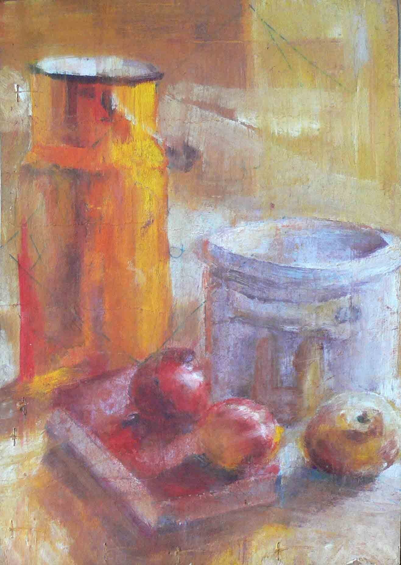 Archive acrylic sketch of still life by Mariusz Kaldowski