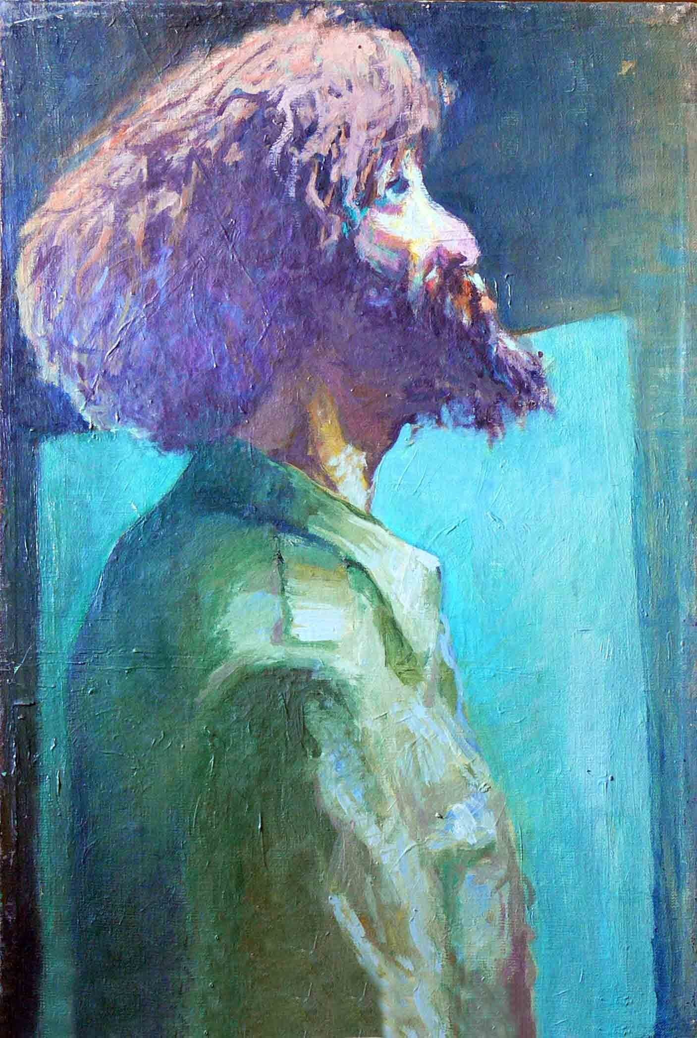 Painting of a male in Russian hat