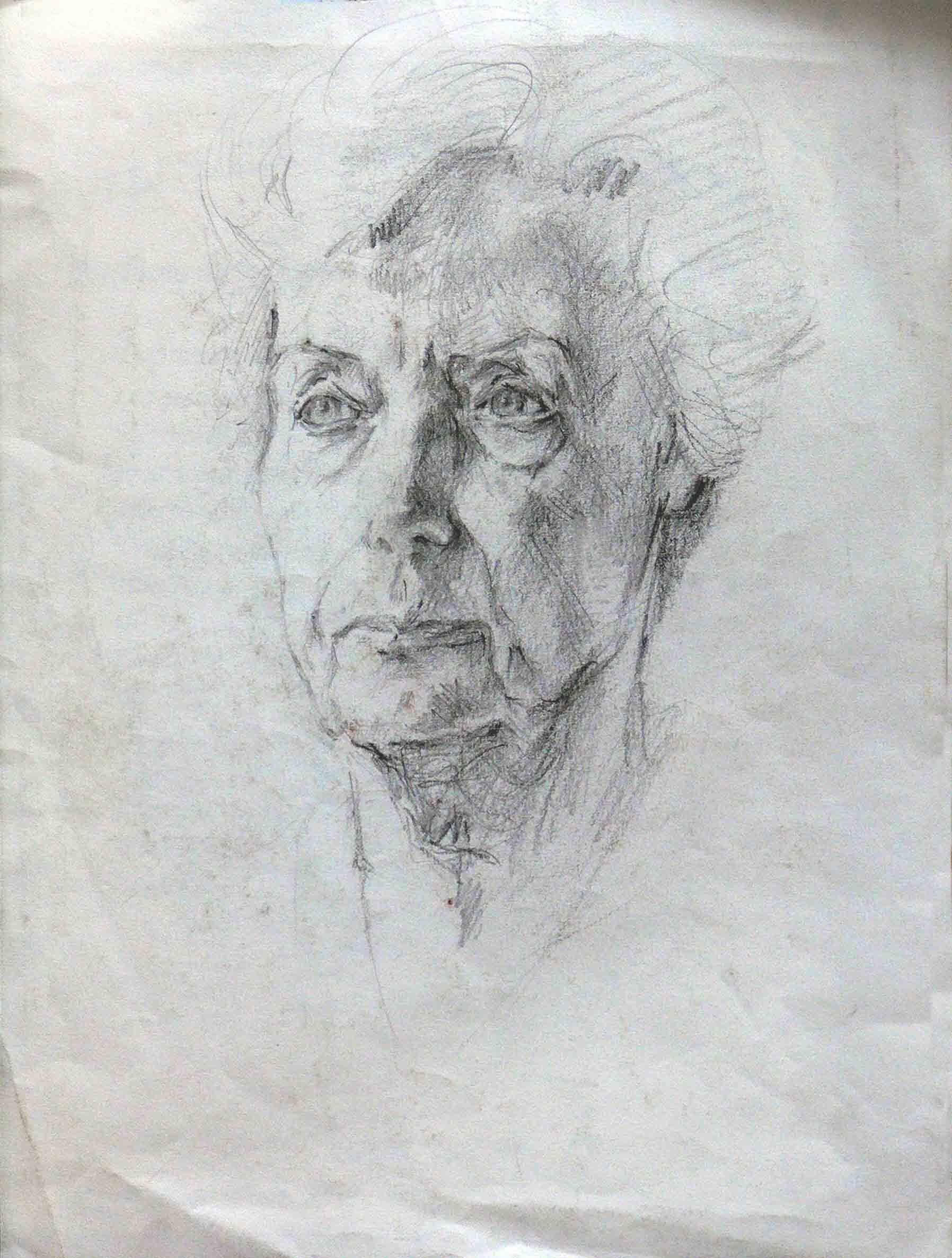 Drawing of an old lady from Mariusz Kaldowski archive