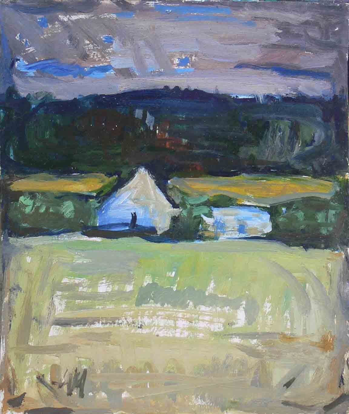 Old painting of a landscape by Mariusz Kaldowski