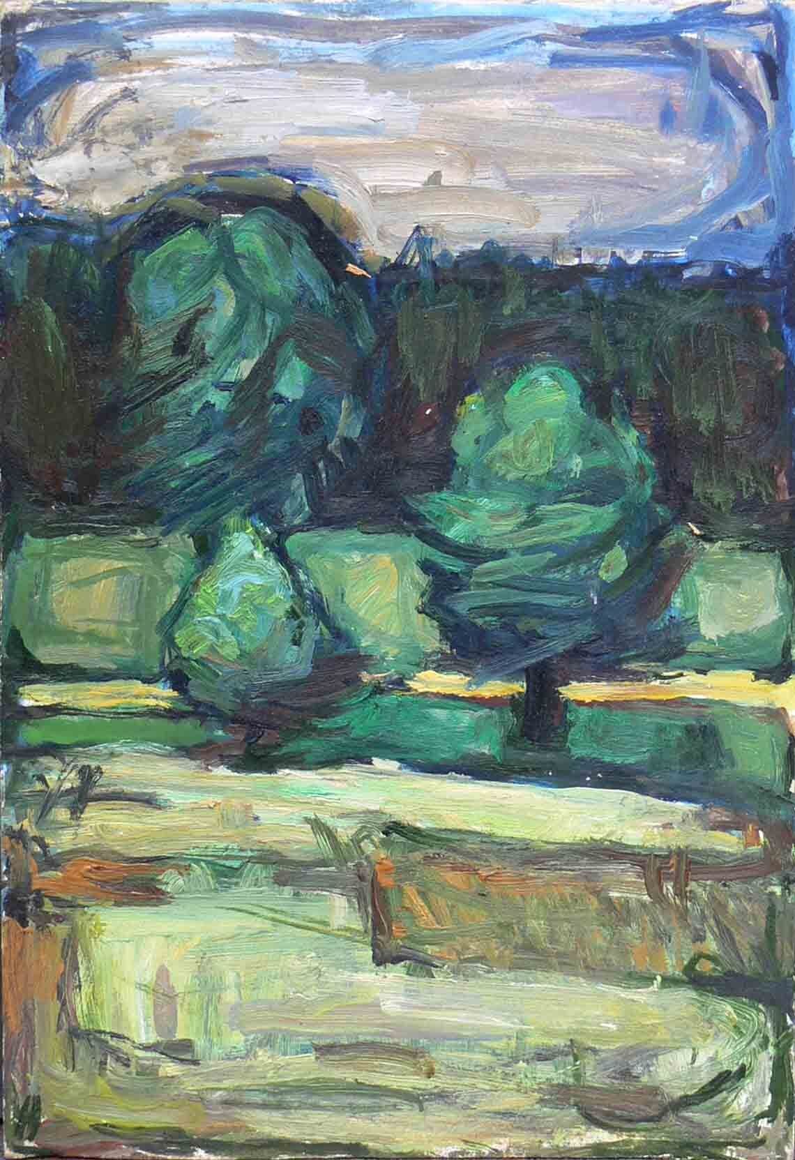 Figurative archive plein-air landscape by Mariusz Kaldowski