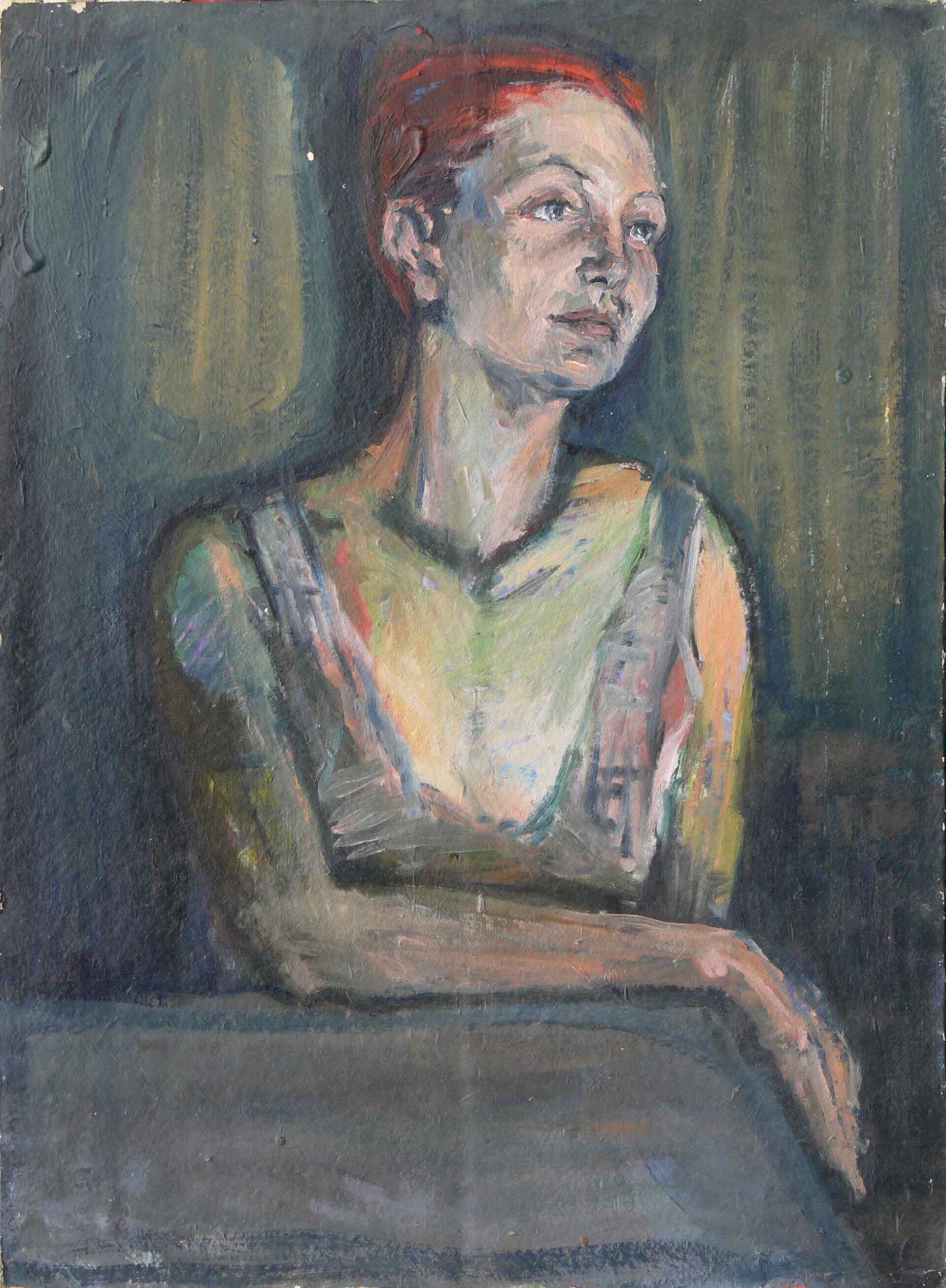 Figurative archive oil painting of a woman by Mariusz Kaldowski