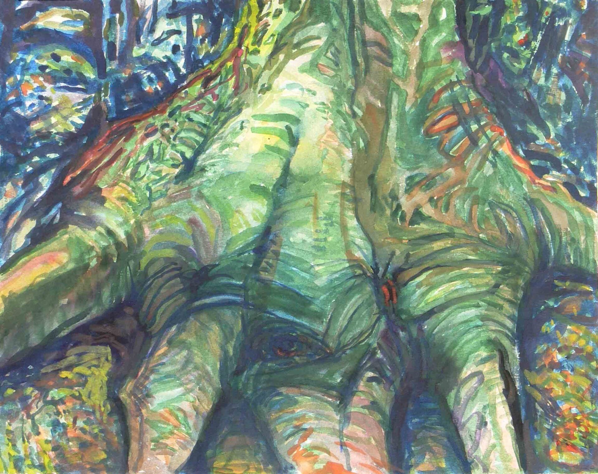 Abstract acrylic archive study of roots by Mariusz Kaldowski