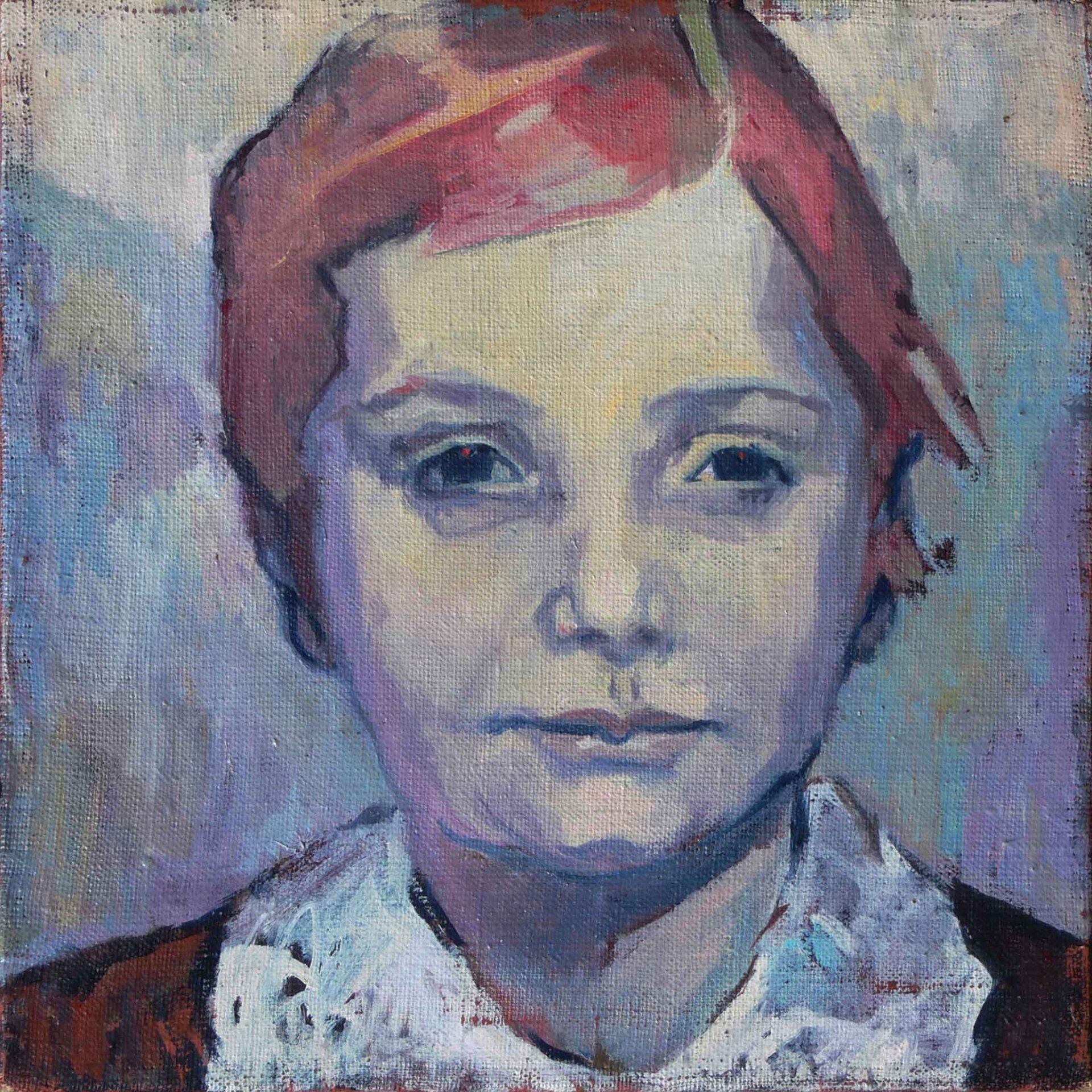 Archive painting of a school- girl by Mariusz Kaldowski
