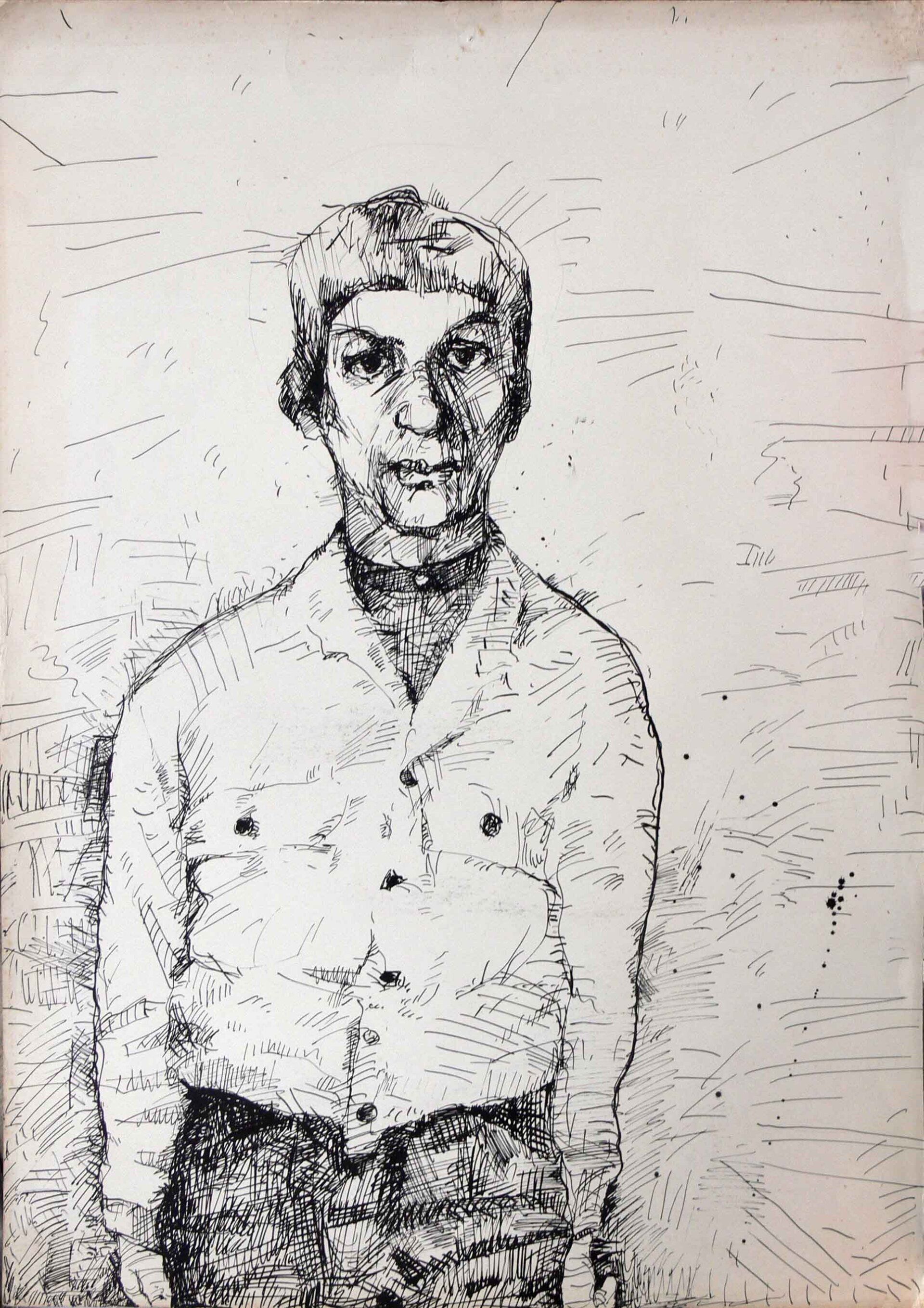 Figurative archive drawing of a boy by Mariusz Kaldowski