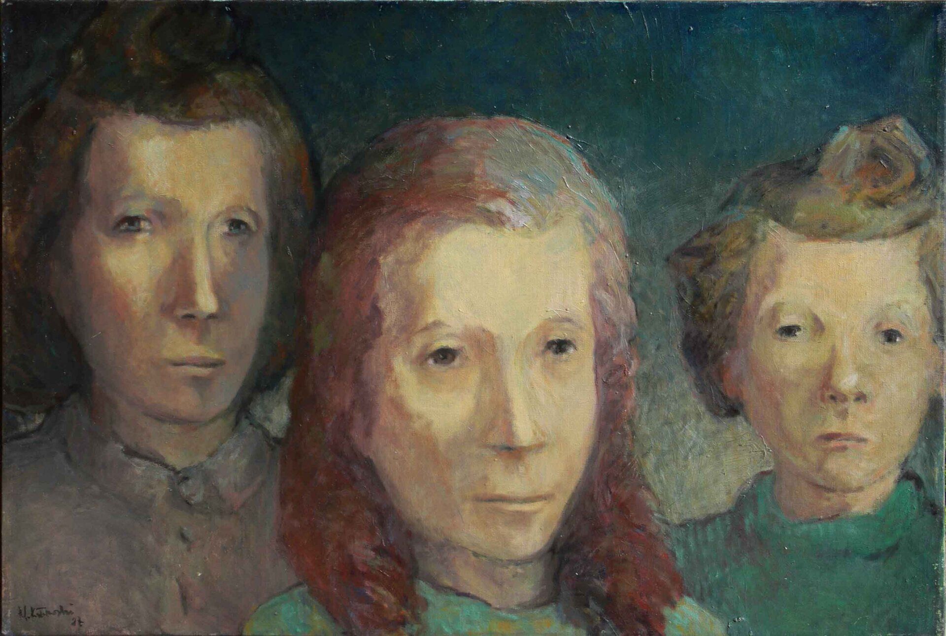 Symbolic experimental archive piece of three women by Mariusz Kaldowski