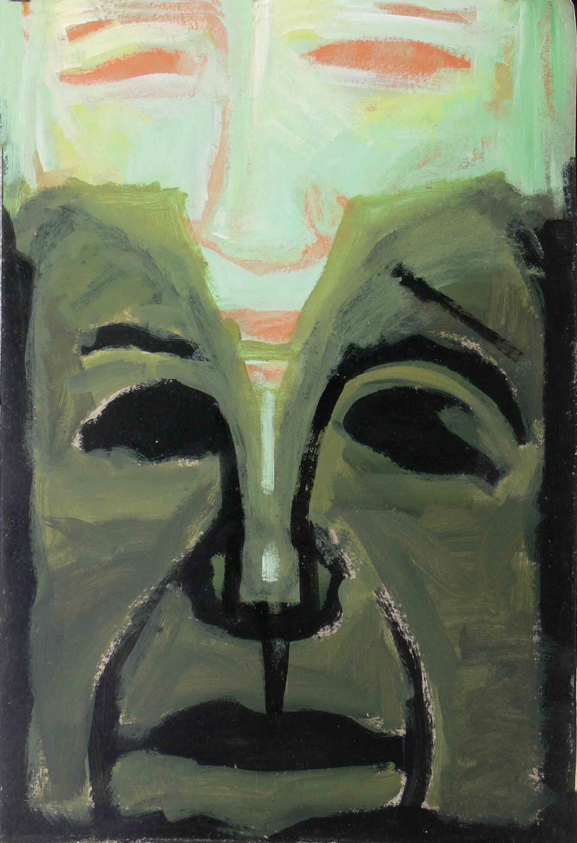 Mask painting by Mariusz Kaldowski, from his archive