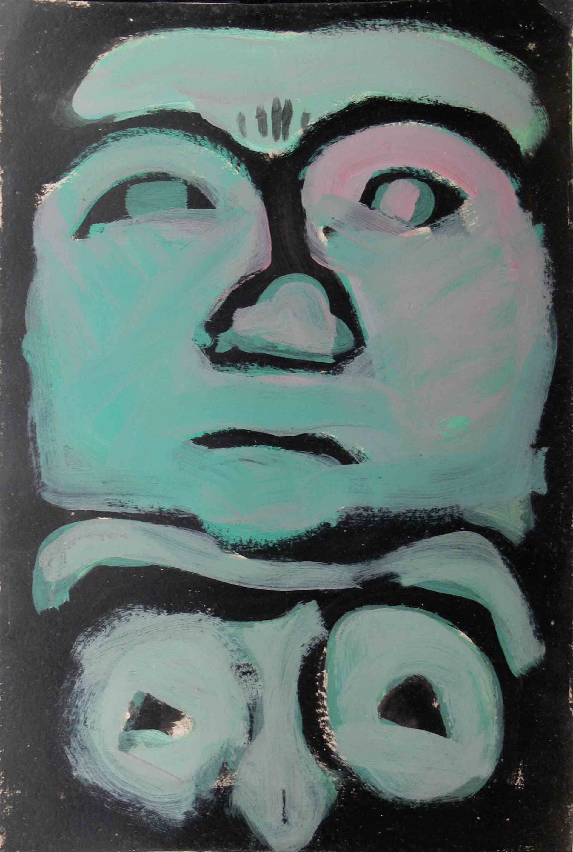 Symbolic archive expression of a mask by Mariusz Kaldowski
