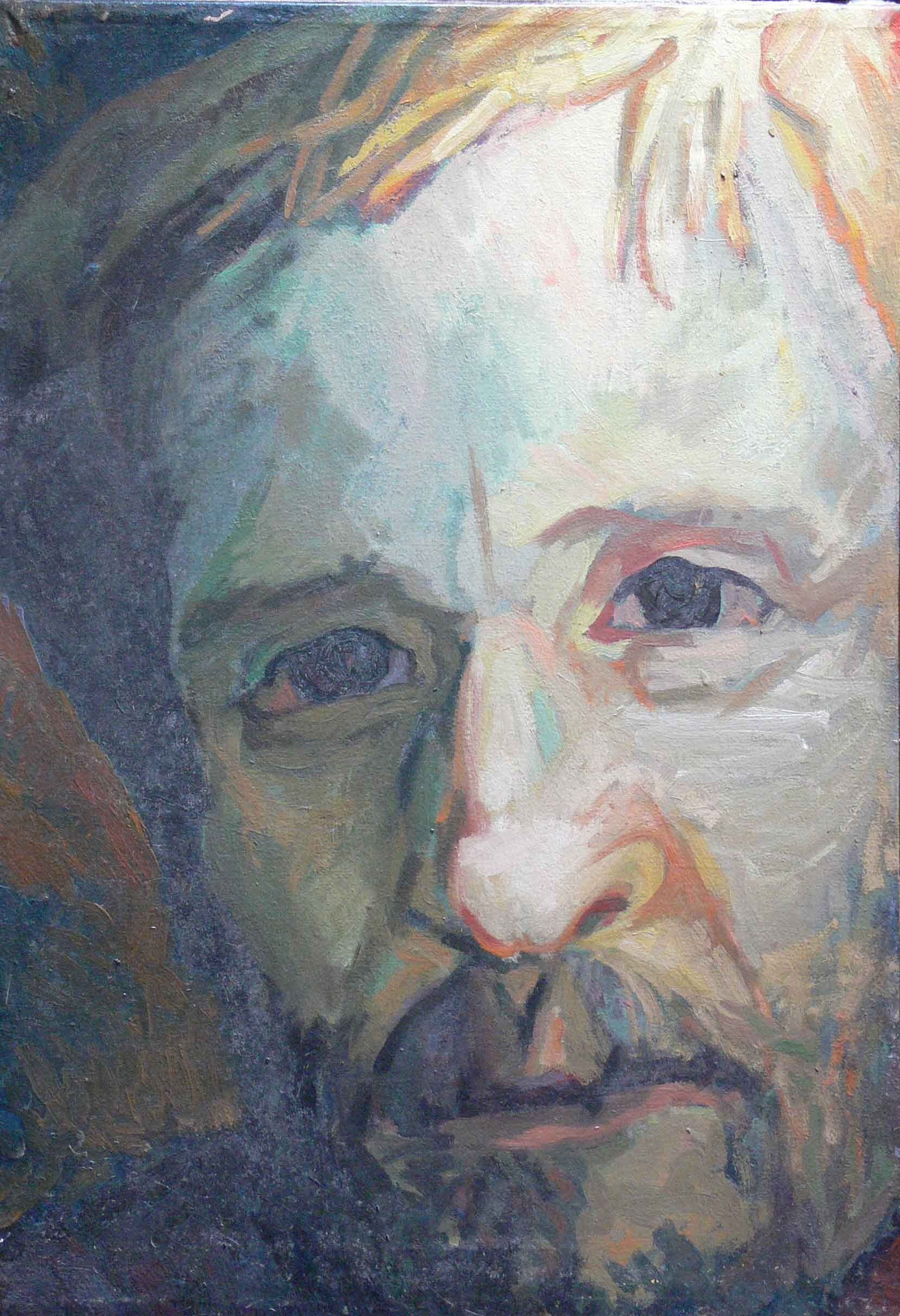 Fine art painting of a male face from Mariusz Kaldowski archives