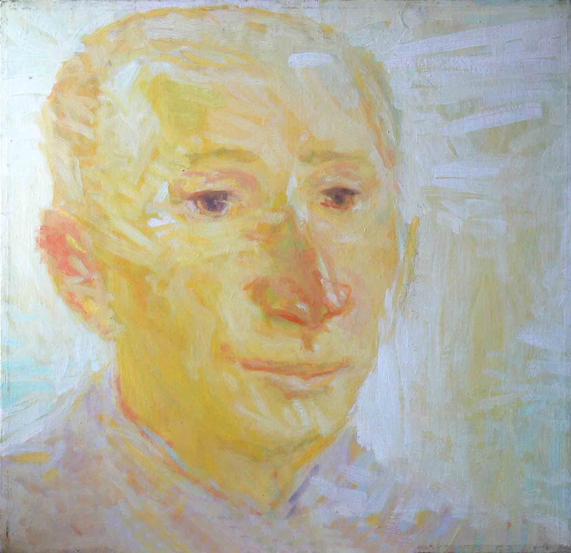 Miscellaneous archive painting of a male face by Mariusz Kaldowski