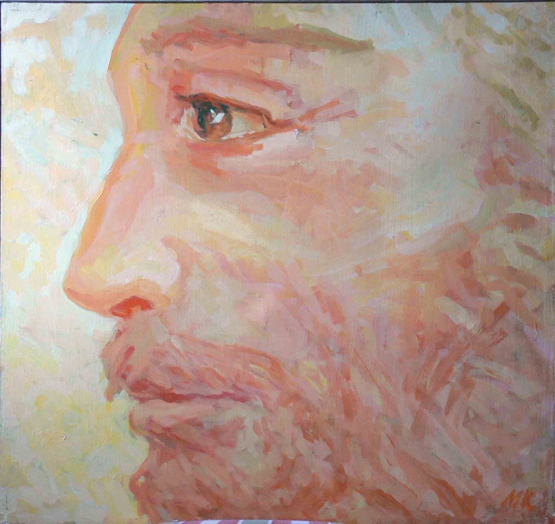 Archival profile face painting by Mariusz Kaldowski
