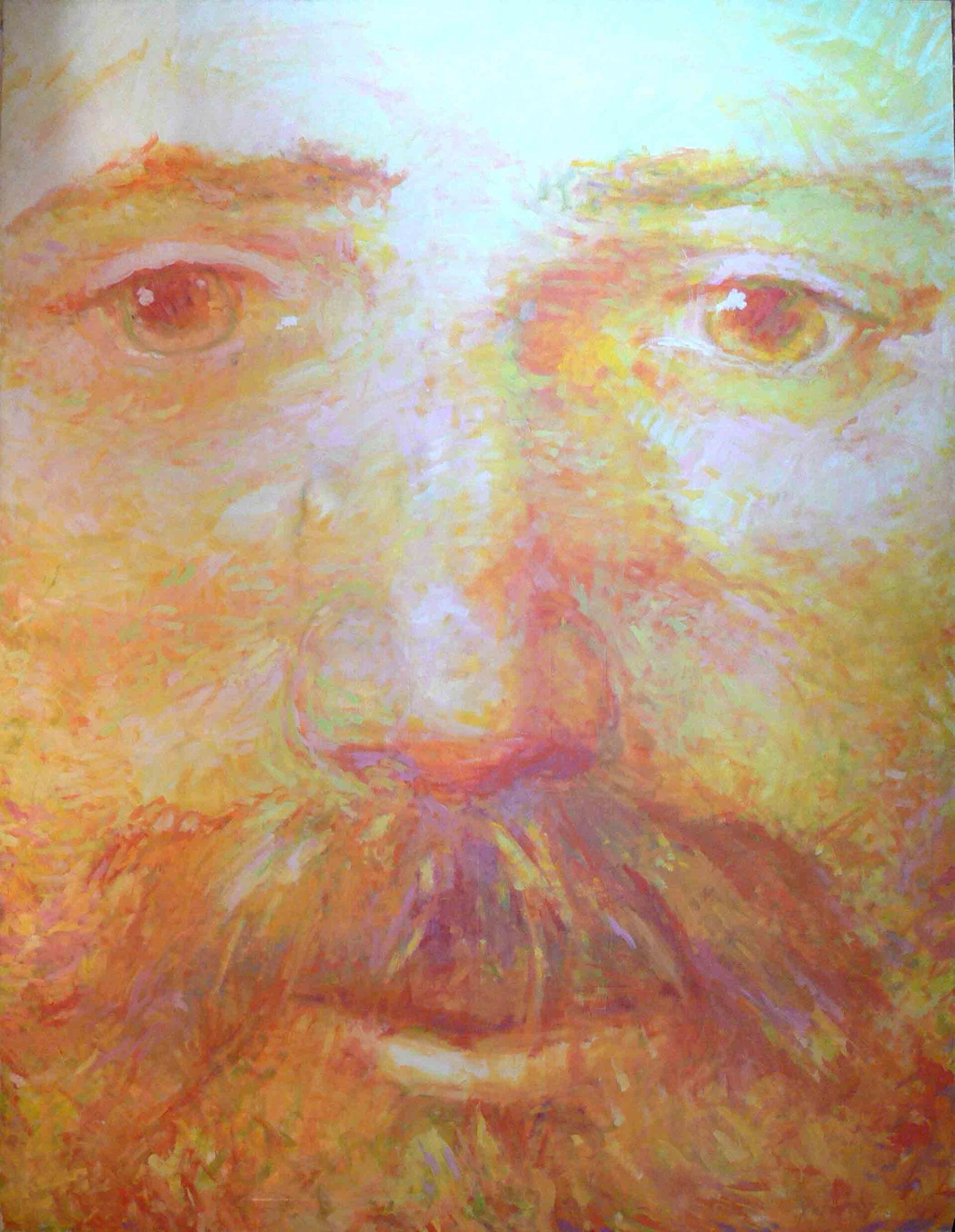 Portrait with moustache by Mariusz Kaldowski