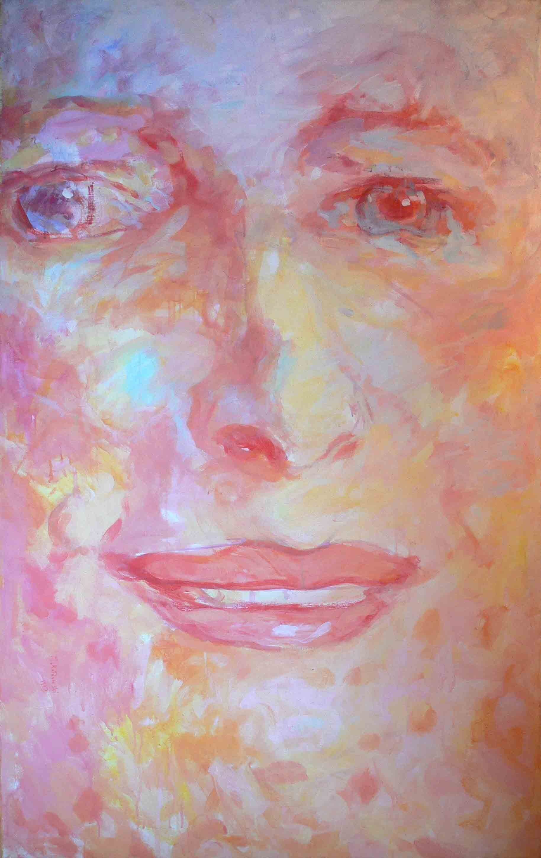 Abstract archive experimental acrylic portrait by Mariusz Kaldowski