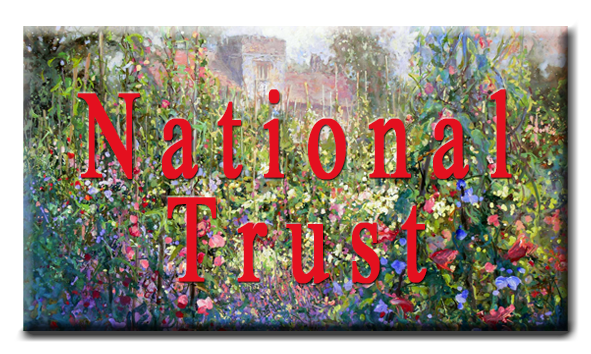 Ightham Mote flower garden painting by Mariusz Kaldowski