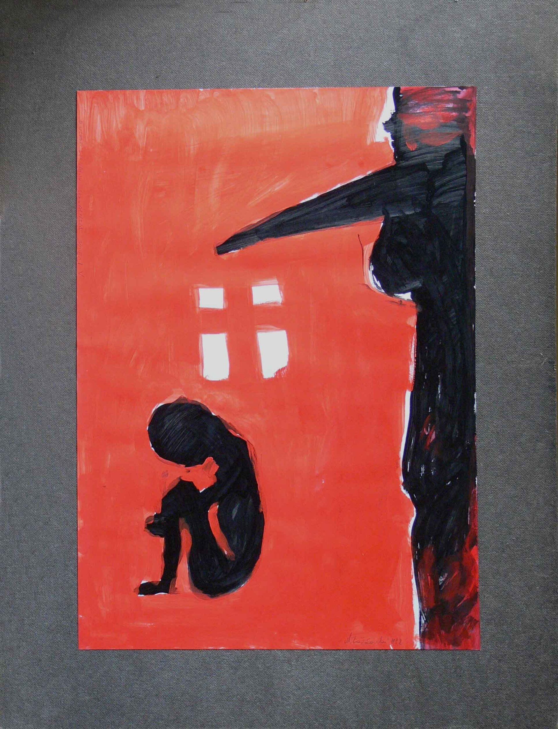 graphic wxpression in red and black