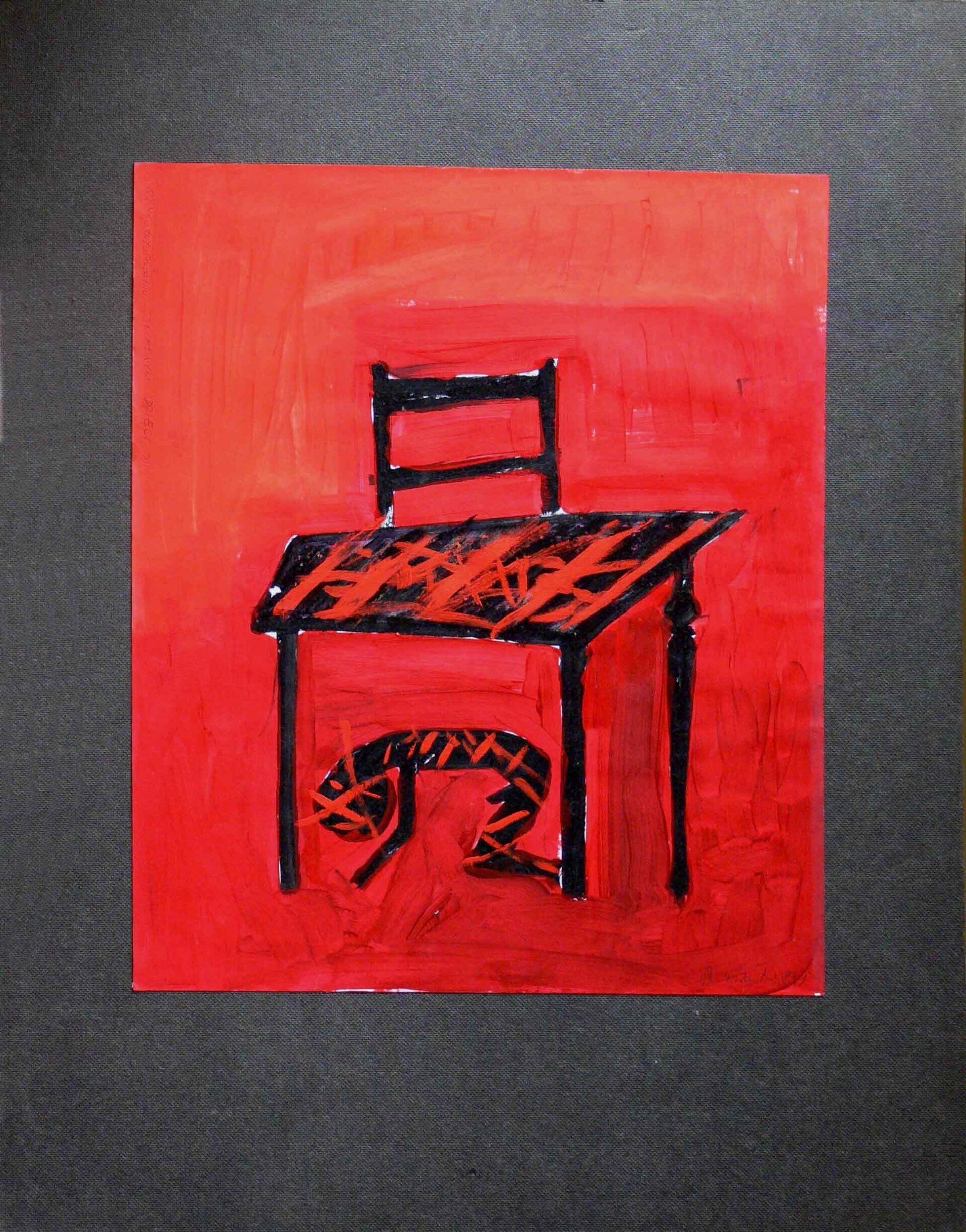 home confort in black and red graphic art