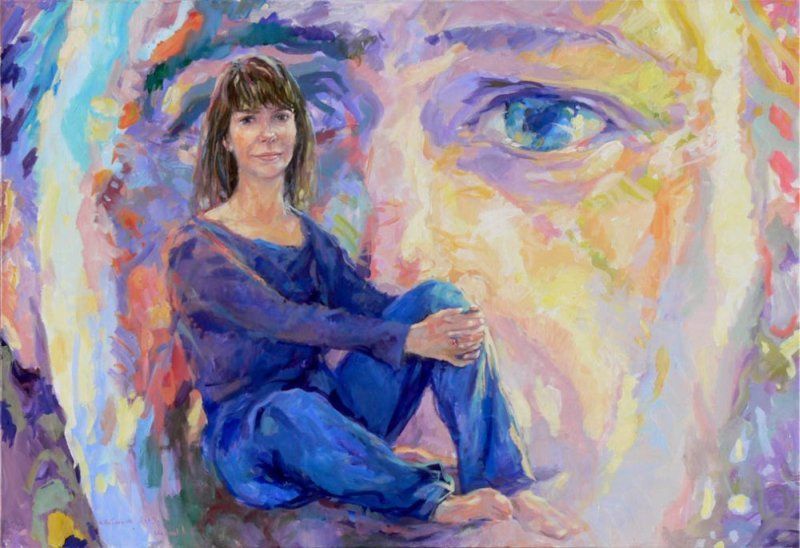 Portrait of Kasia Kaldowski by Mariusz Kaldowski — acrylic on canvas
