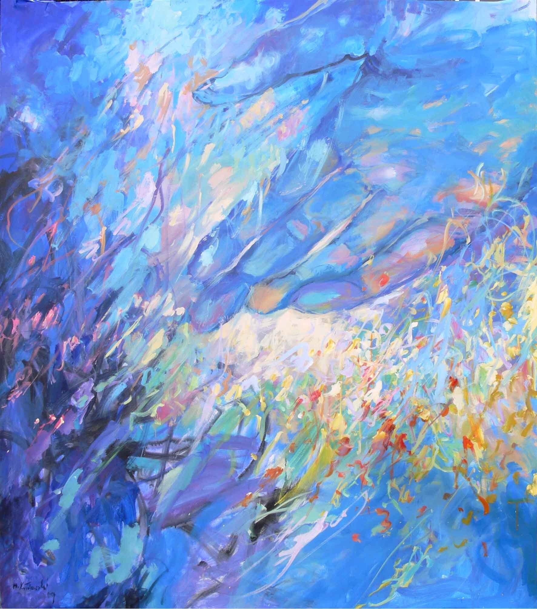 Painting by Mariusz Kaldowski inspired by Astor Piazzolla’s tango music Four Seasons— Spring.