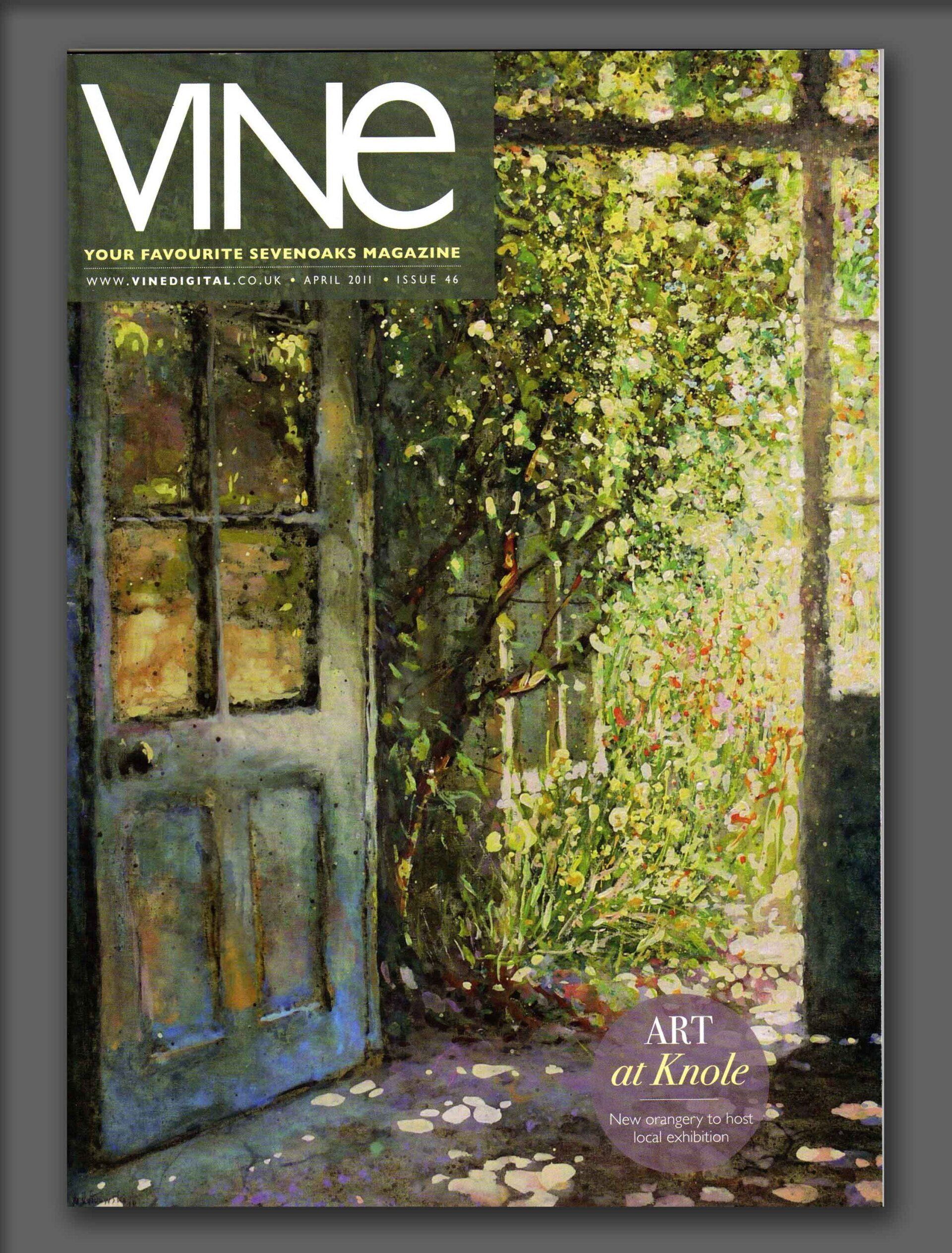 Cover and small article in Vine magazine about Mariusz Kaldowski exhibition