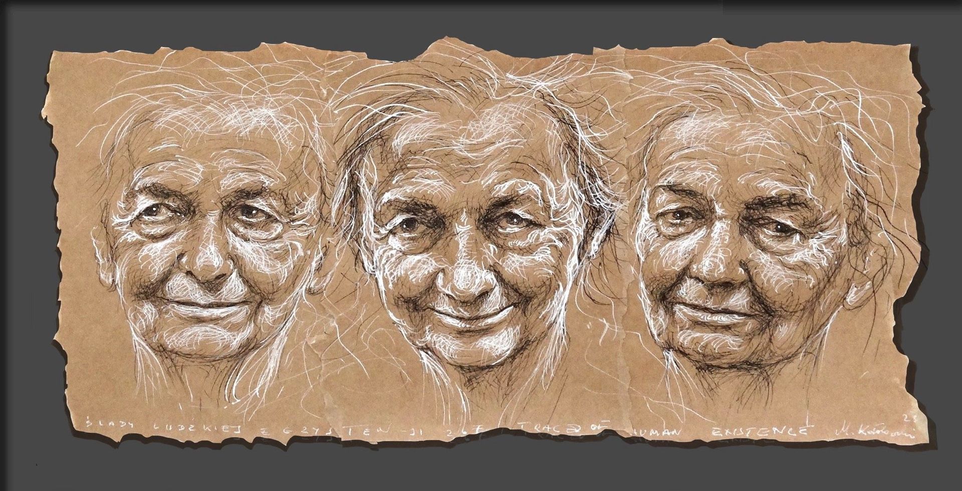 Face study drawing by Mariusz Kaldowski