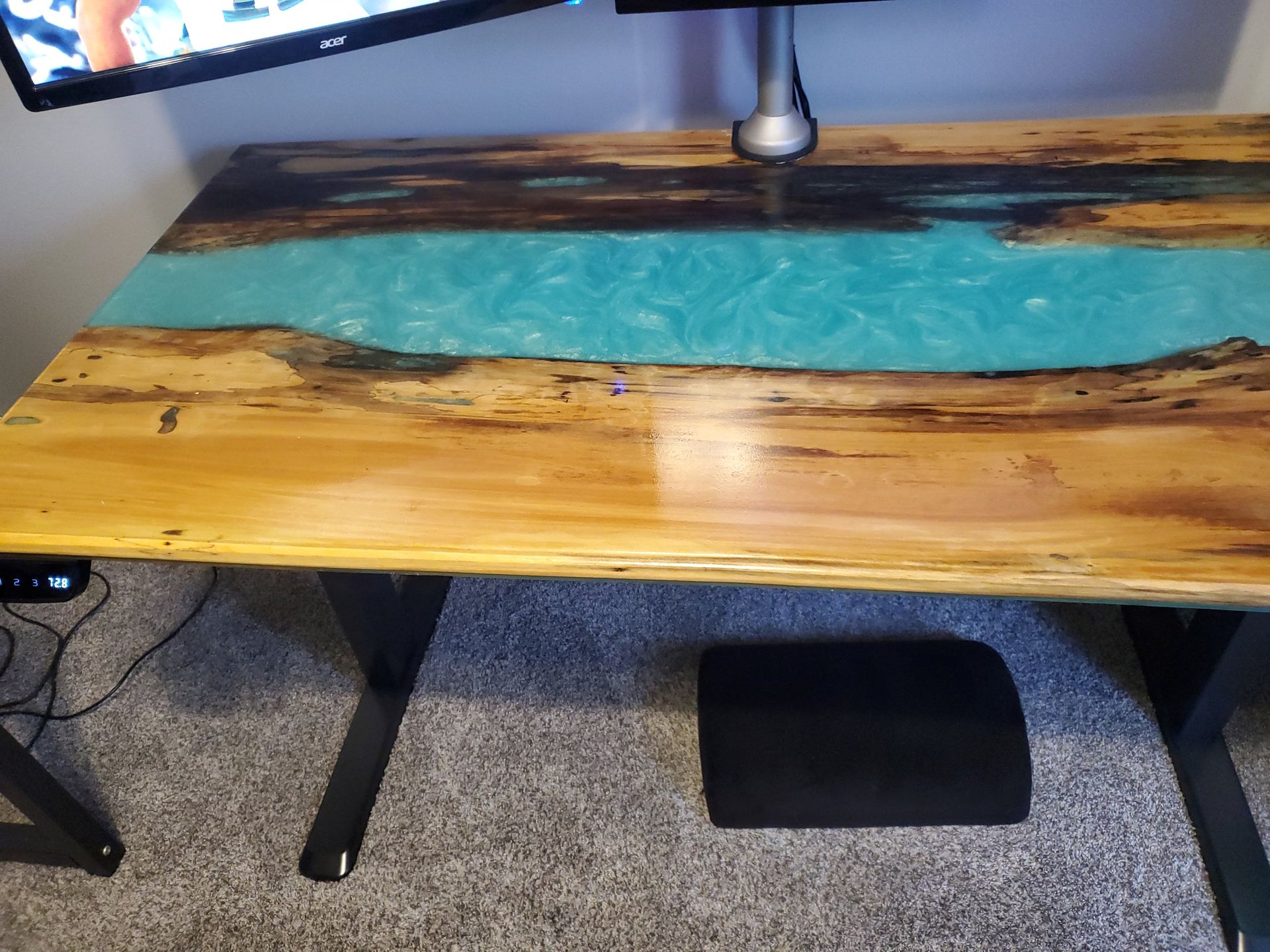 Blue Gaming River Table by UC Woods