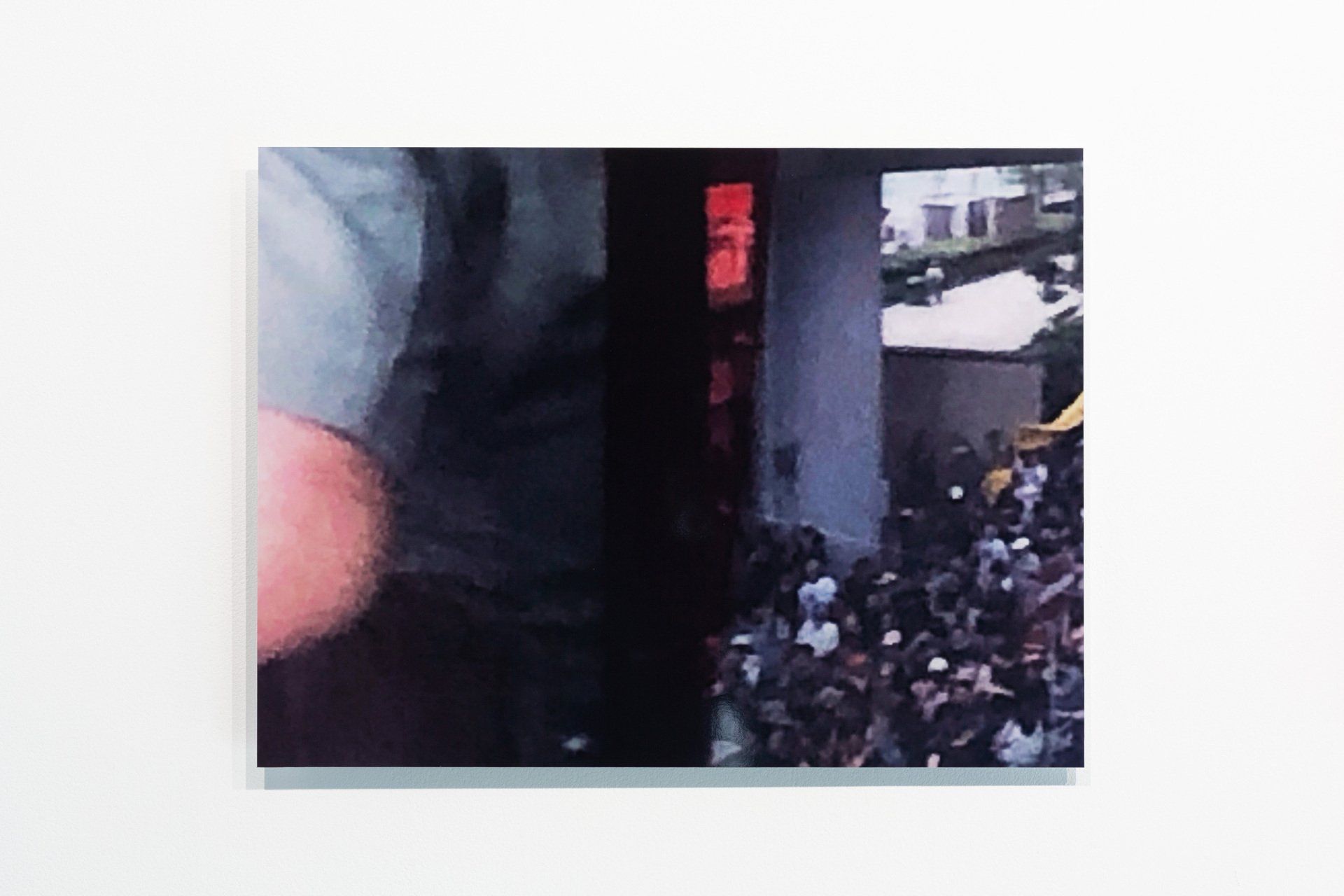  Article 23 protest I, Causeway Bay, 1/7/2003. Contact sheet, Kodak Portra 400VC negative film, 135mm. (2019) 45x60cm. Digital c-print. Installation view. Photograph by Jessica Maurer. 
